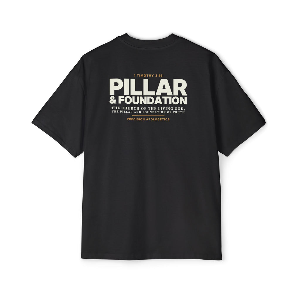 Pillar & Foundation Back Print Tee, black, back print