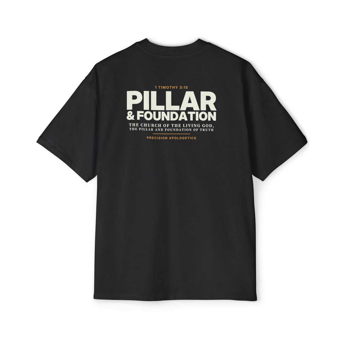 Pillar & Foundation Back Print Tee, black, back print