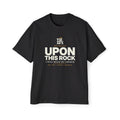 Upon This Rock Oversized Tee, Matthew 16:18 Catholic apologetics streetwear